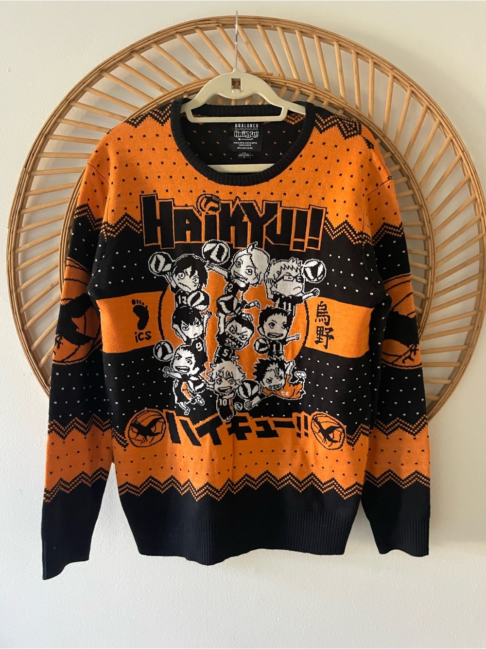 Box lunch Haikyu!! Orange & Black Crewneck Sweater
